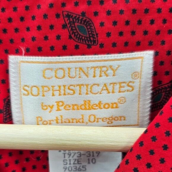 Pendleton Country Sophisticates Womens 10 Vintage 80's Button Down Western Shirt - Picture 3 of 11